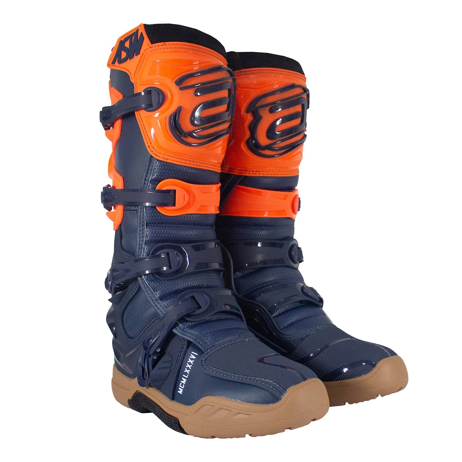 Bota ASW Elevate Enduro Marinho/Laranja - Spinelli Motos Boutique